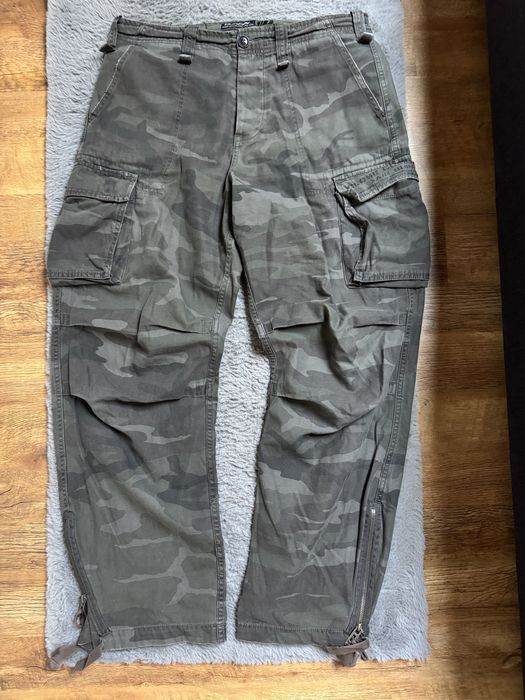 Spodnie moro baggy cargo oversize rozmiar L y2k oxide