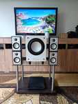 Kolumny kino domowe 5.1 subwoofer aktywny mordaunt short alumni