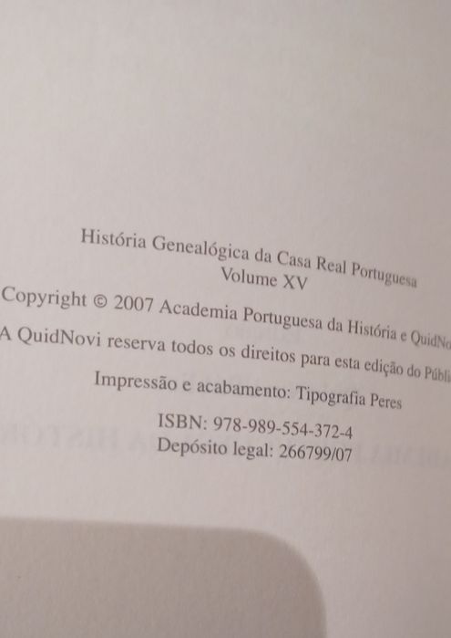 Coleção Historia da Genealogia da Casa Real Portuguesa, XV volumes