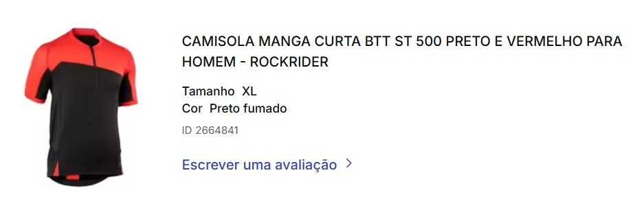 Camisola manga curta bicicleta BTT