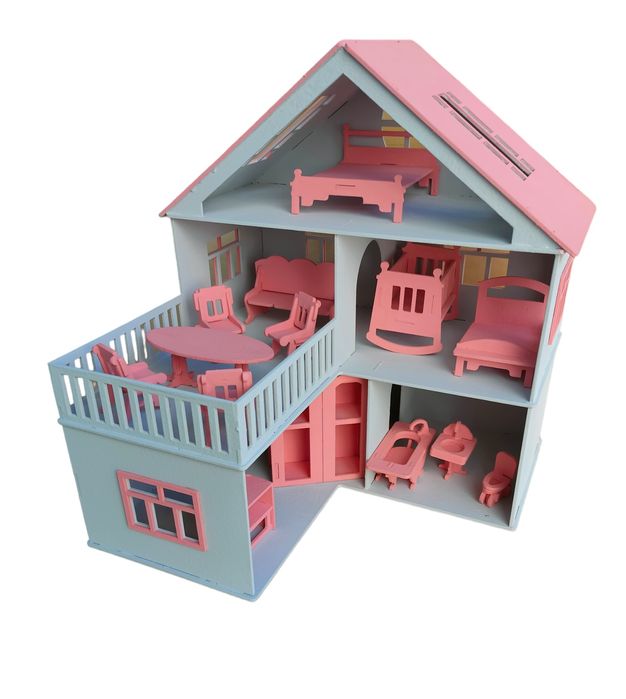Ляльковий будиночок для лол з меблями 14 шт