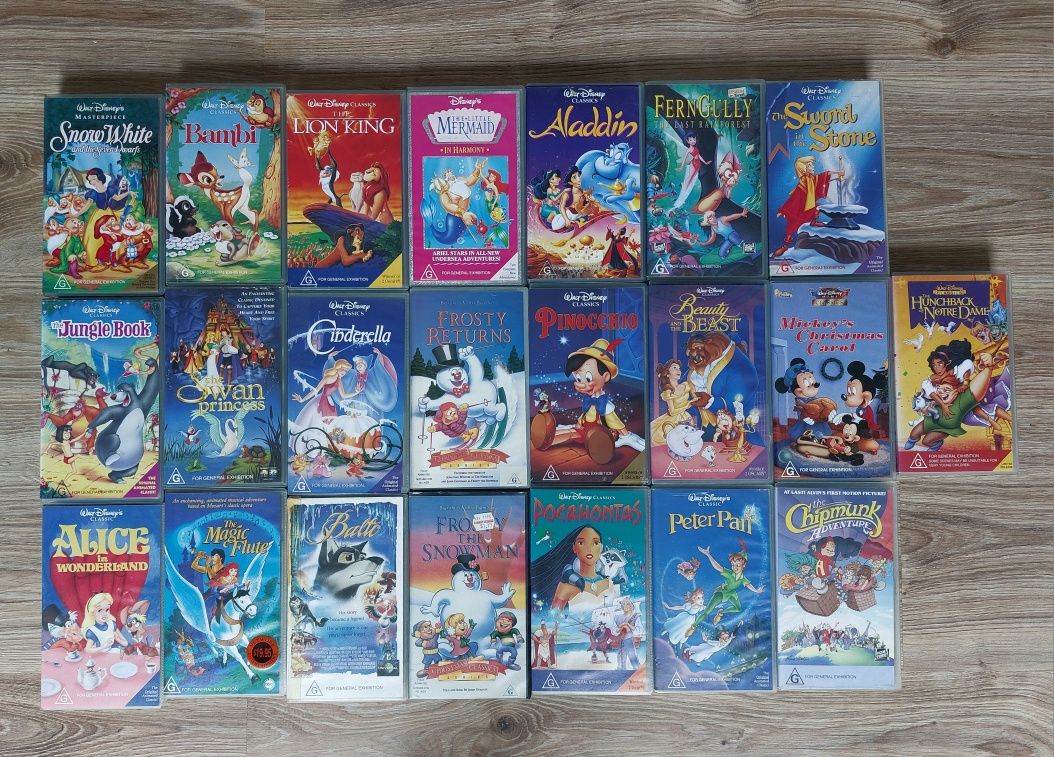 Kasety VHS bajki w języku angielskim stan bardzo dobry