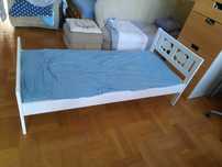 IKEA KRITTER łóżko dziecięce materac 70x160cm prześcieradło baldachim