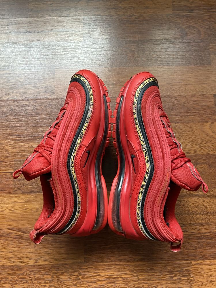 Nike Air Max 97 "Leopard Print" Red Black BV6113-600 Women's кроссовки