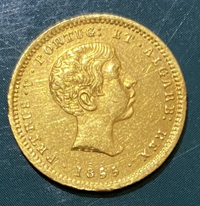 Moeda de ouro D. PEDRO V 1000 Reis 1855