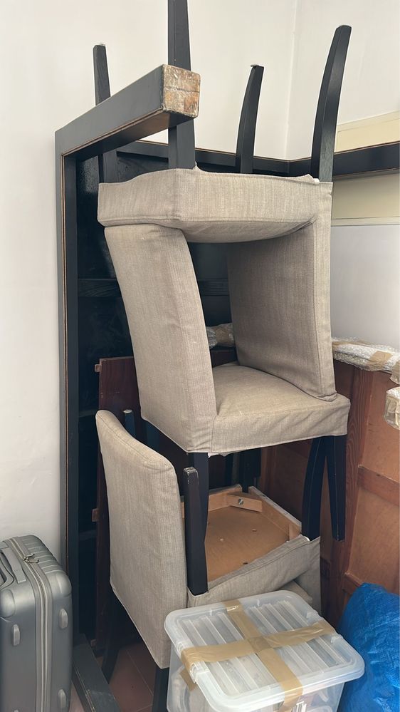 4 cadeiras henriksdal cinzenta ikea