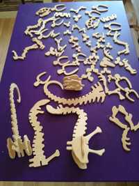 Puzzle de madeira de Esqueleto de Dinossauro em 3D