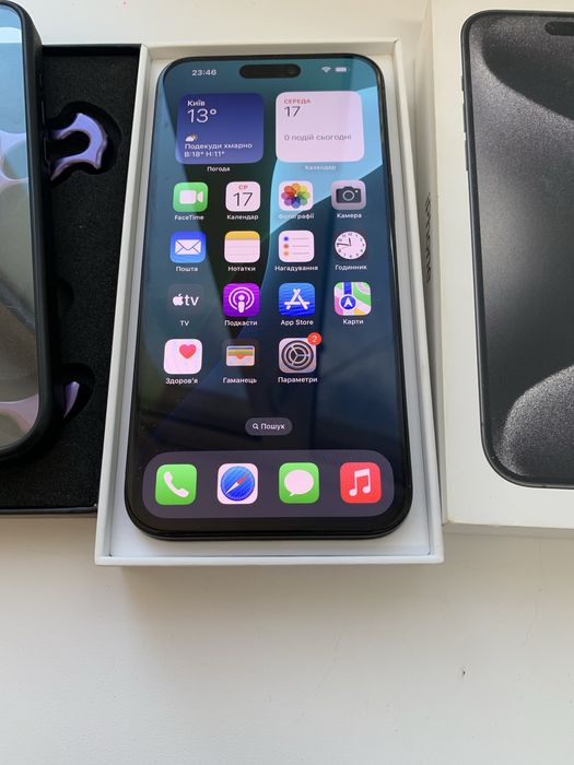 Iphone 15 pro max 256 black titanium e-sim