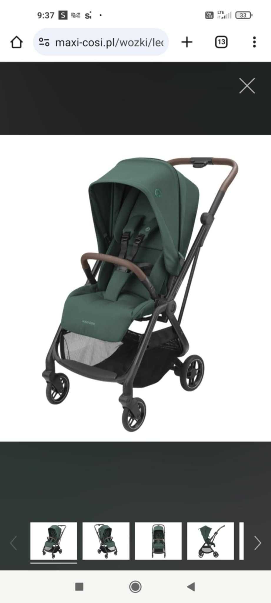 Spacerówka/Wózek Maxi-Cosi Leona - kolor Essential Green