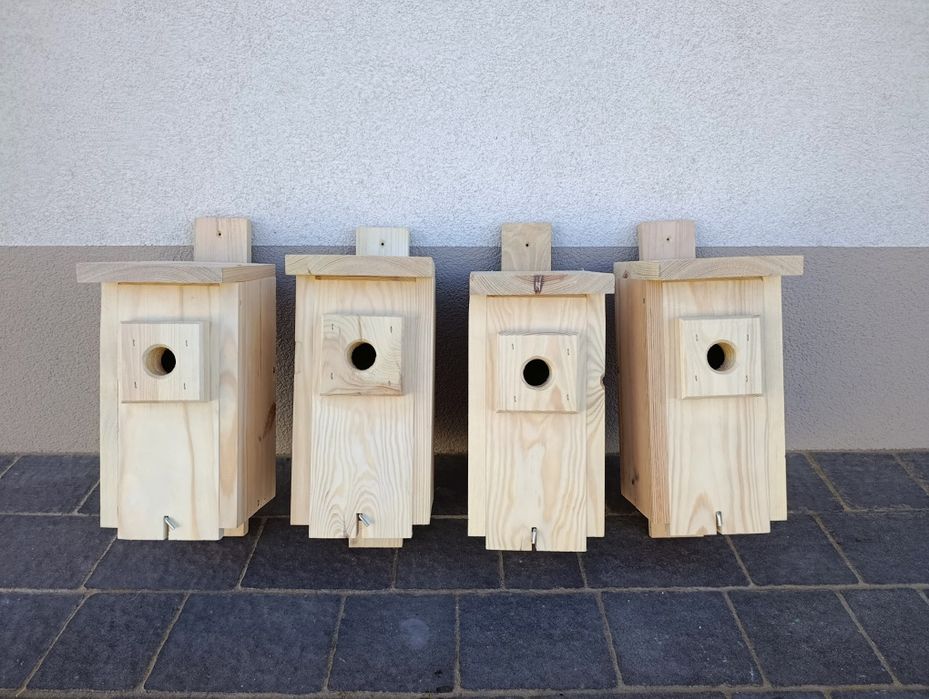 Zestaw 4 x budka lęgowa dla ptaków typ A wróbli sikorek