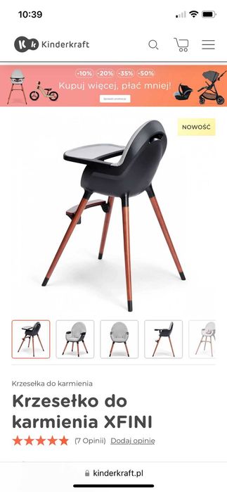 KrzesełkavKinderKraft XFINI szare