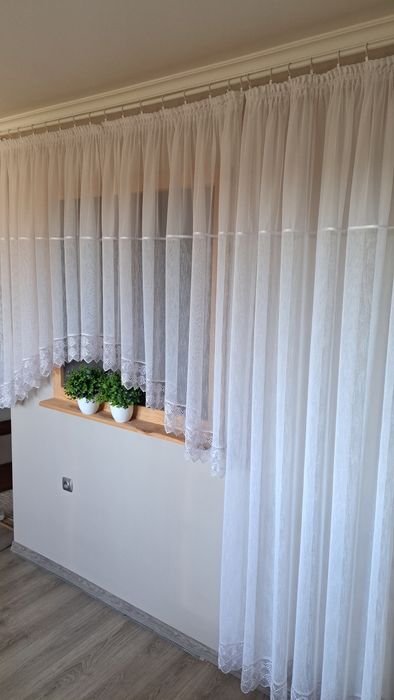 Firana komplet balkonowy