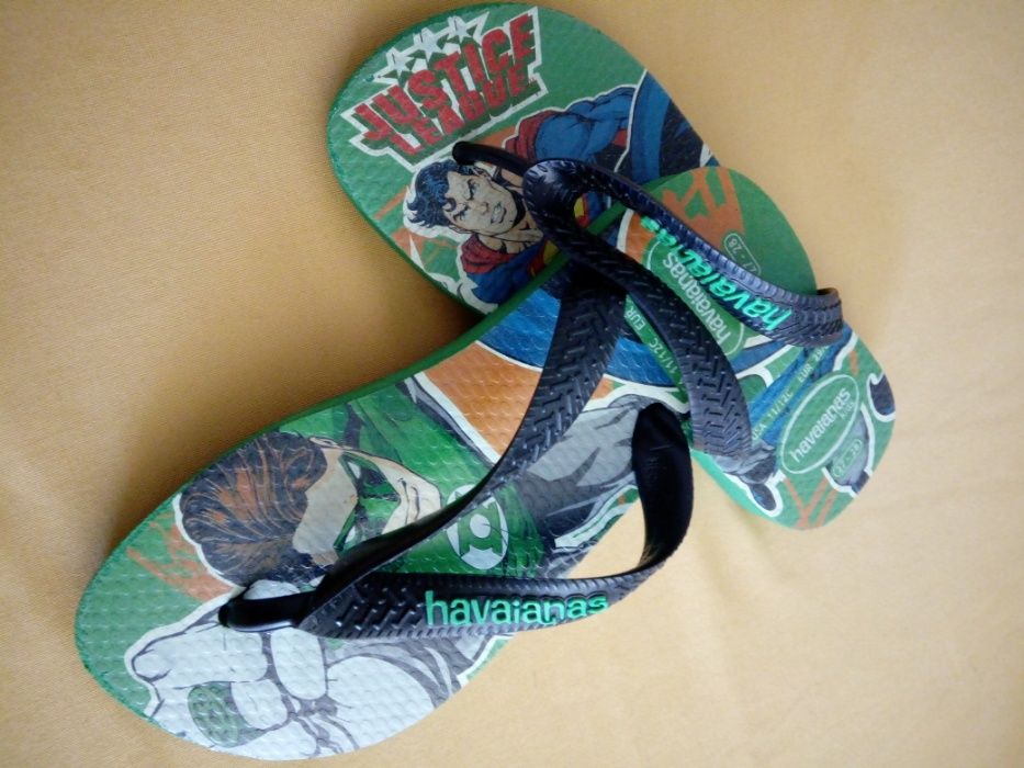 Havaianas Kids NOVAS Menino Nº 27/28 Super-Homem e Lanterna Verde