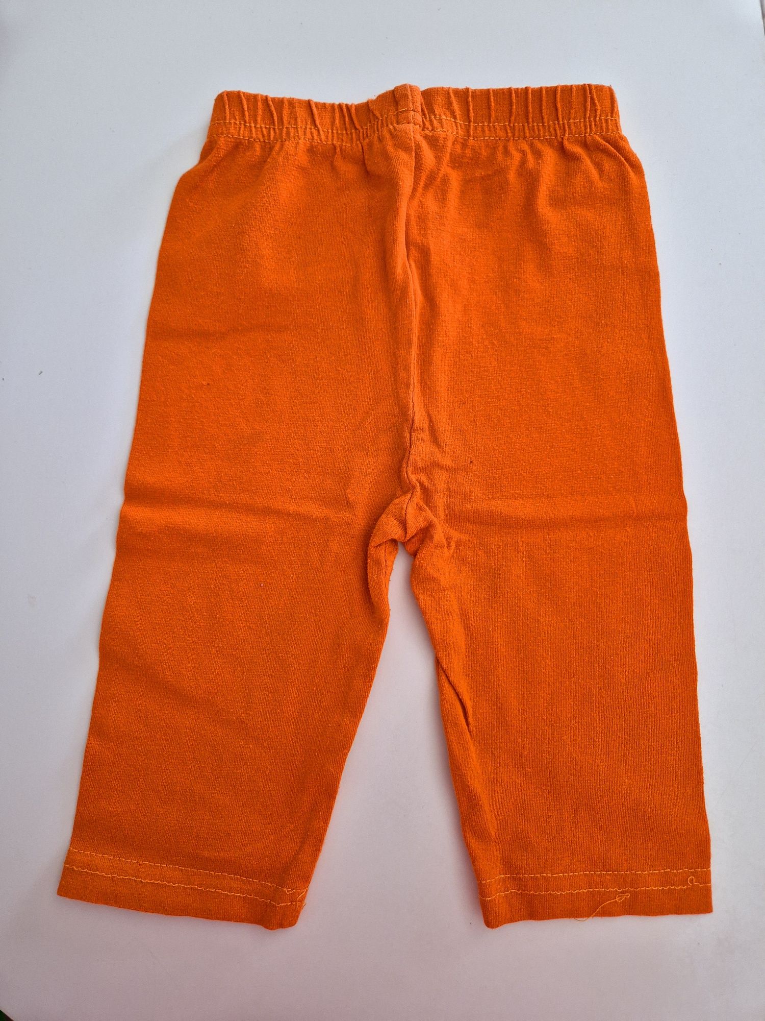 Legginsy 3/4 pomarańczowe, roz 98