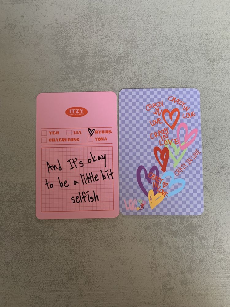 Itzy Ryujin Photocards Crazy In Love