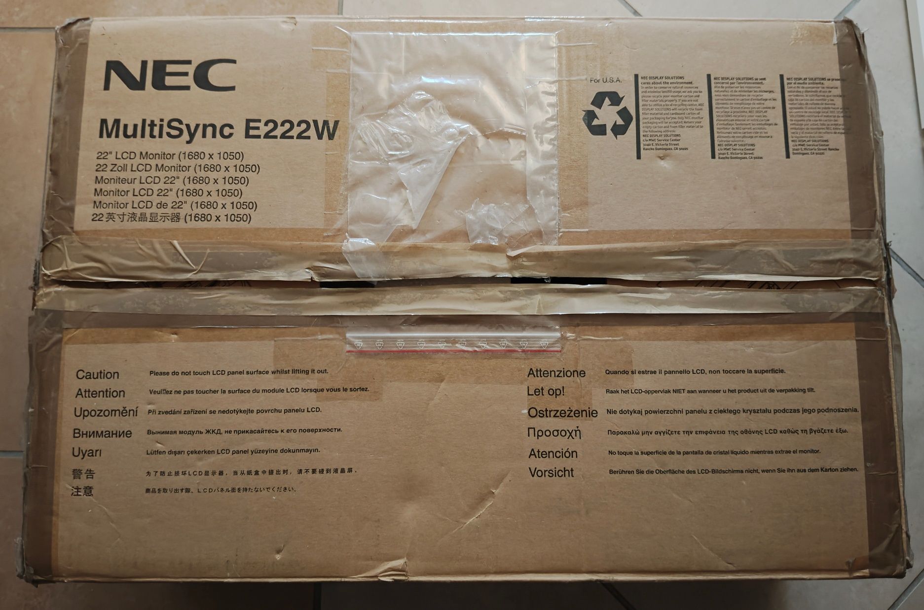 Monitor NEC Multisync E222W 22" pivot