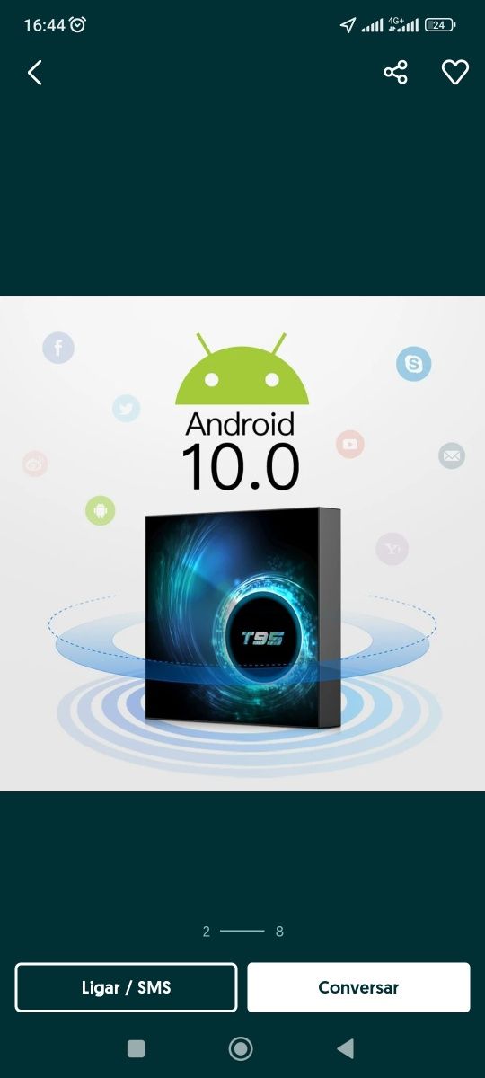 Box Android T95 2GbRam 16Gb Rom