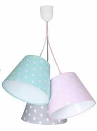 Lampa wisząca Pink&Mint Stars + 3 kinkiety (komplet)