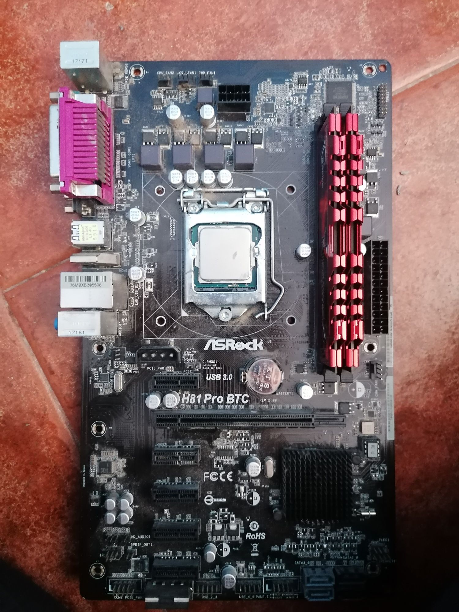 Motherboard asrock h81 pro btc i5