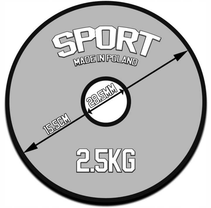 OBCIĄŻENIE ŻELIWNE TALERZ 4x2,5kg kierownica 28mm