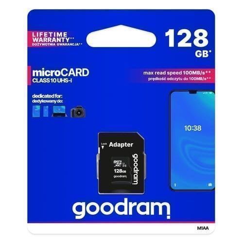 Goodram Karta Pamięci Microsdxc 128Gb Cl10 Uhs I + Adapter