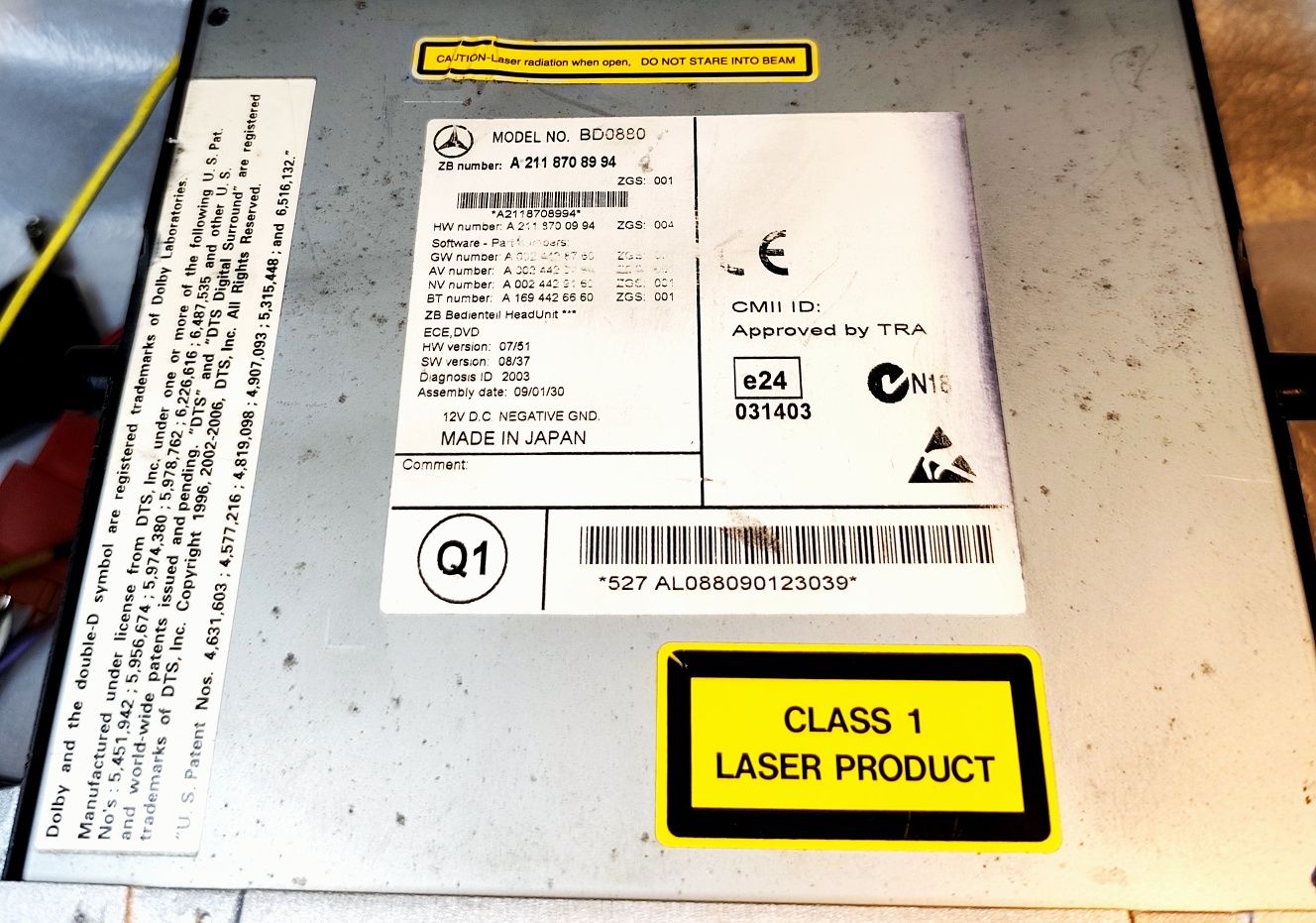 Comand Ntg 2.5 Mercedes W211 W219 CLS POLIFT Bluetooth