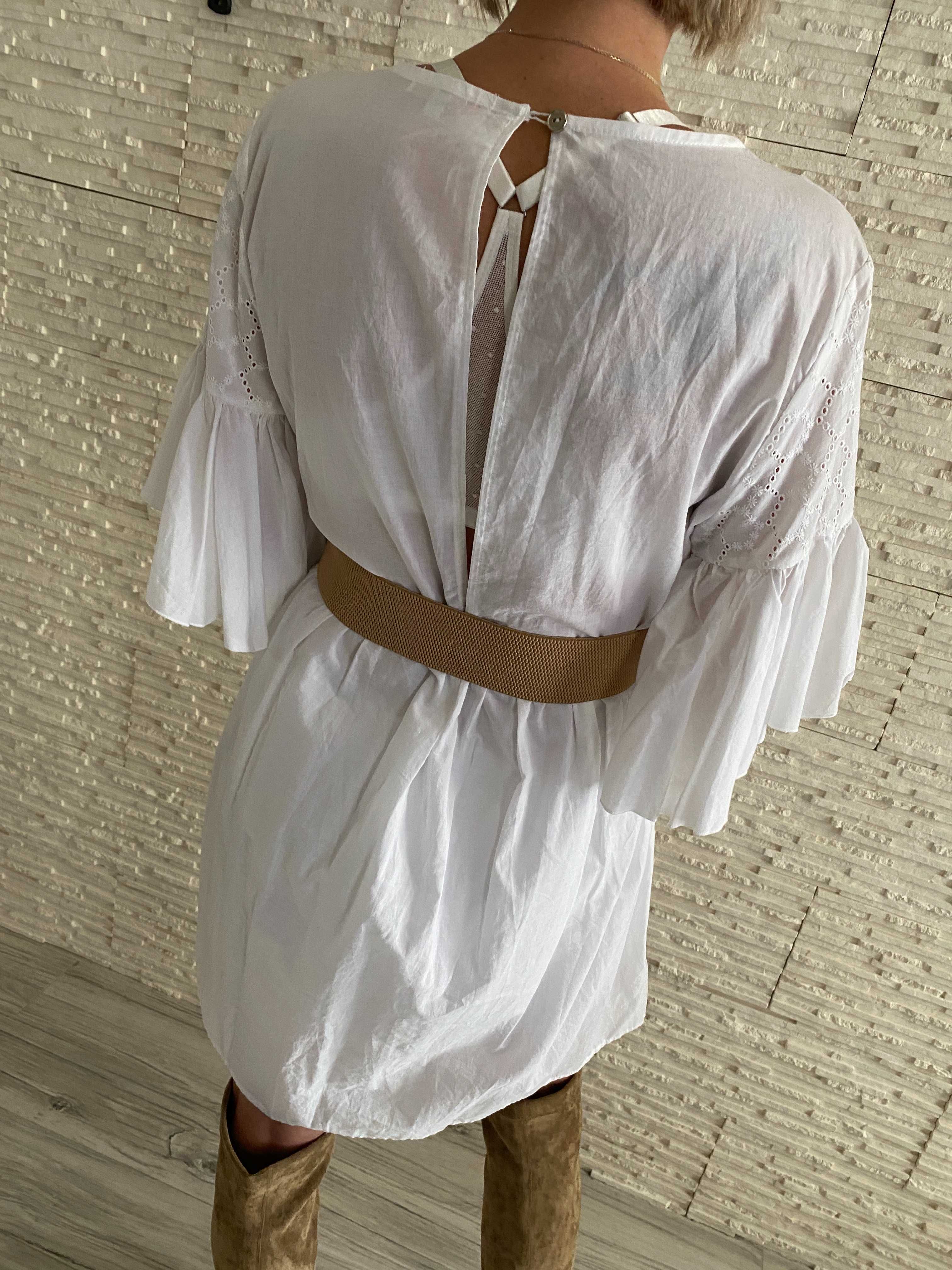 Cocomore nowa lekka sukienka w stylu boho - azur M