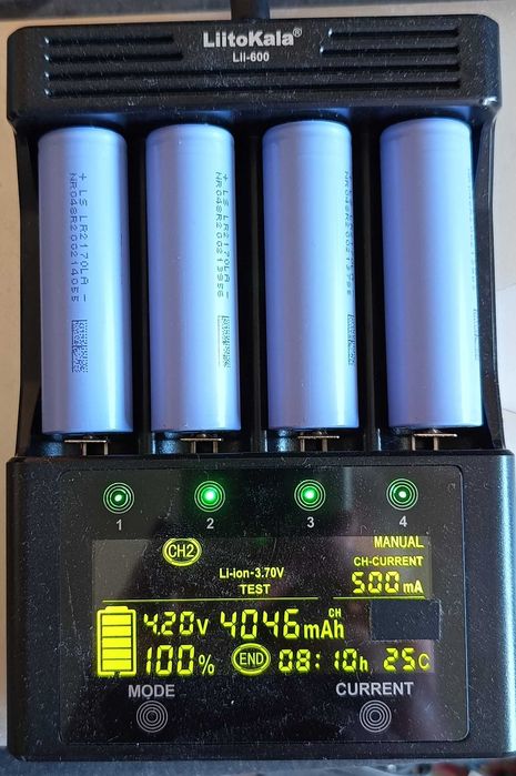 Нові акумулятори Lishen LR2170LA 4000 mAh 45А 21700 Grade A 11/2024рік