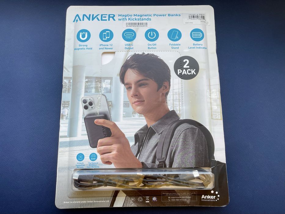 Павербанк Anker MagGo Magnetic Power Bank 5000 7.5w Stand Usb-C Port