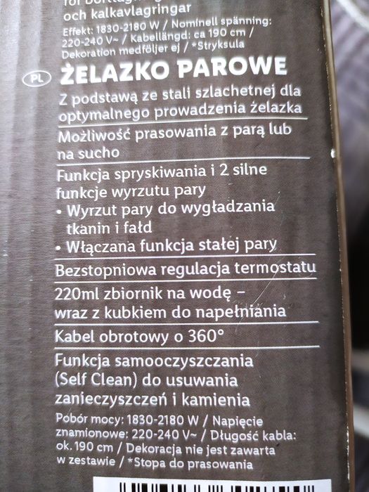 Nowe żelazko Steam Iron BL DB 1800 B2