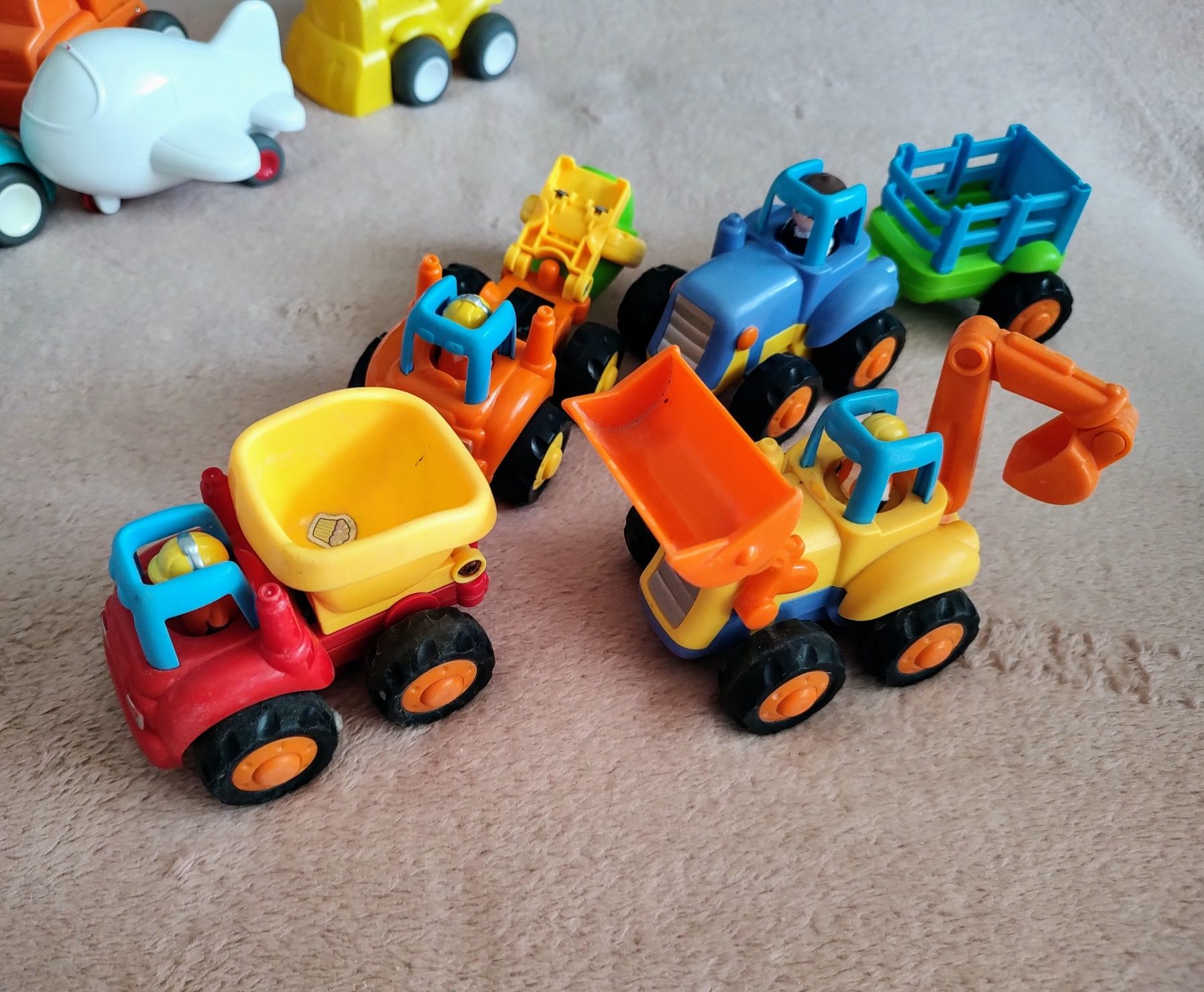 Набір комплект інерційних машинок транспорту Hola Huile toys