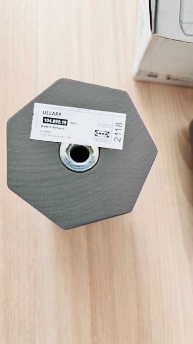 4 x ULLARP drewniane nogi meblowe IKEA SZARE nowe, NEGOCJUJ