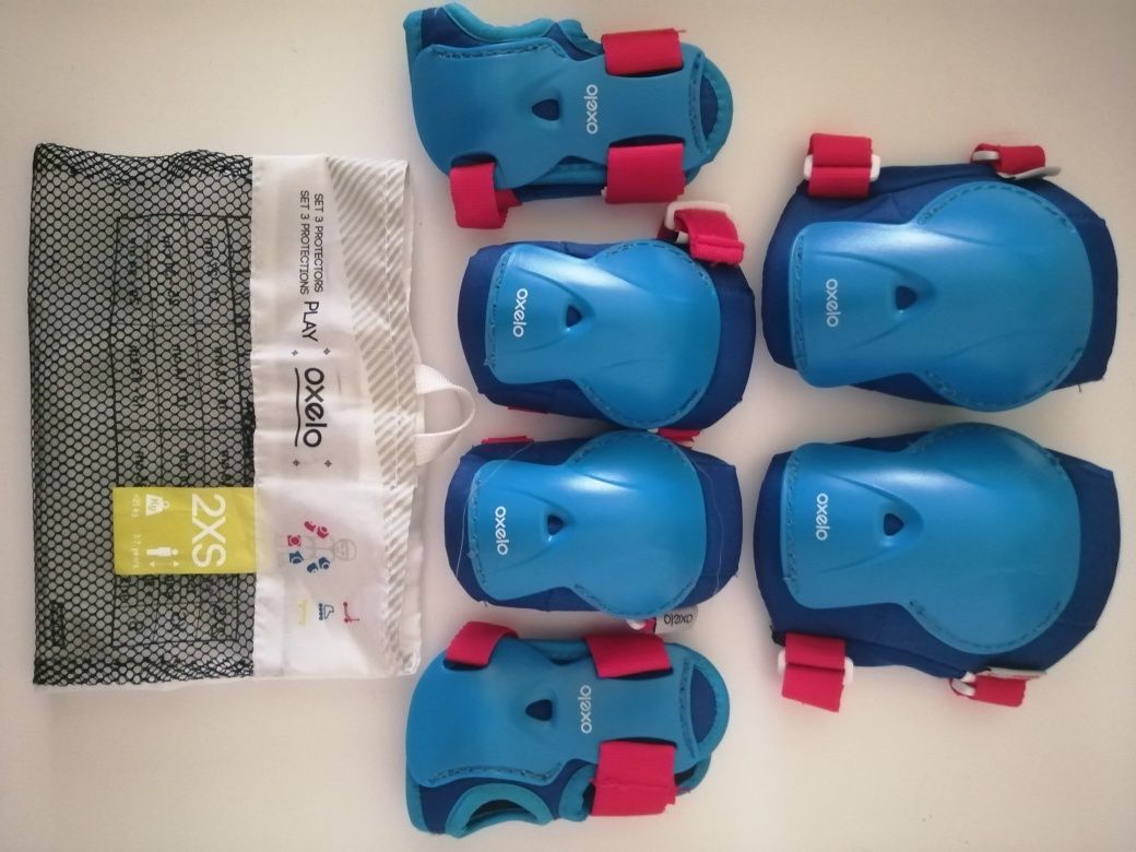 Proteções para Patins/Trotinete/Skate Criança PLAY Azul 3x2