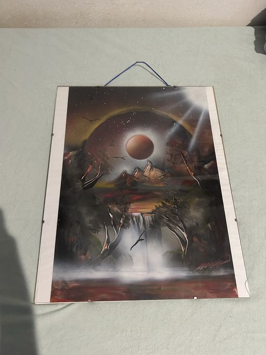 Quadro artistico com moldura