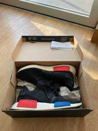 adidas NMD R1 Core Black Lush Red 40 2/3 US7.5