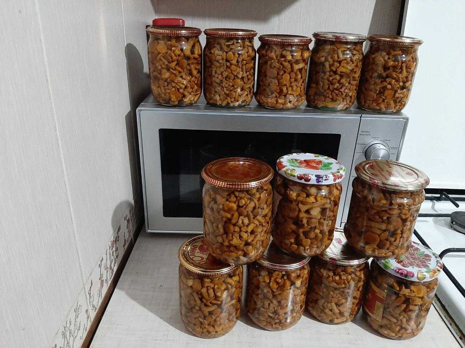 Гриби мариновані лисички