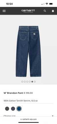 jeans pants Carhartt Brandon джинси широкі розмір S