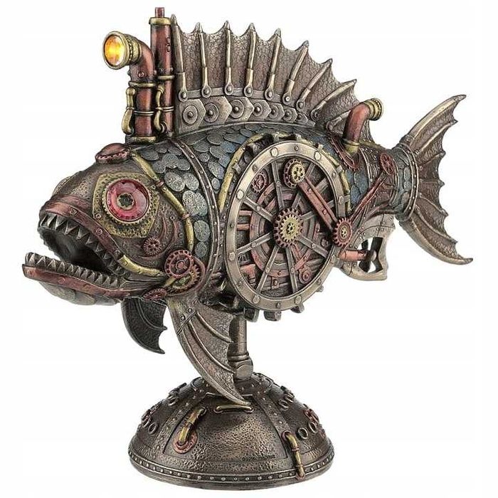 Figurka Łódź Podwodna - Mechaniczna Ryba Głębinowa z Lampa Statuetka