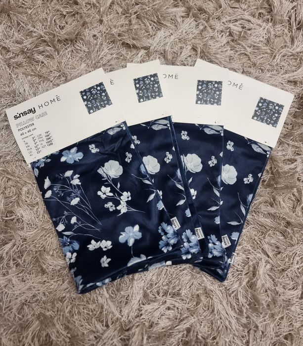 Dekoracyjne poszewki na poduszki 40x40 zestaw sinsay kwiatowe floral