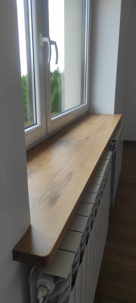 Parapety dębowe. Parapet drewniany
