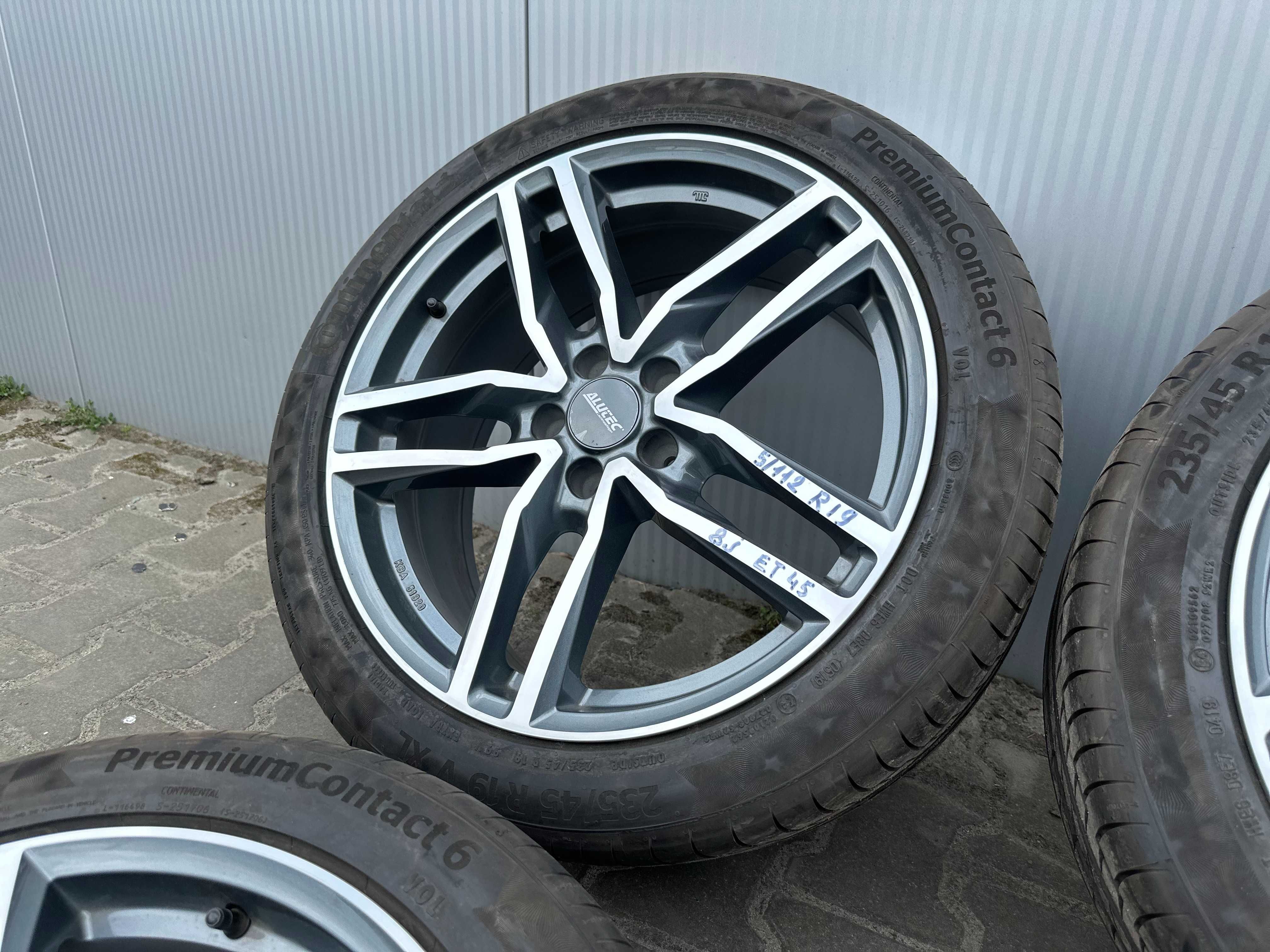 Диски Alutec 5/112 R19 8J ET45+нові 235/45R19 Continental Premium6