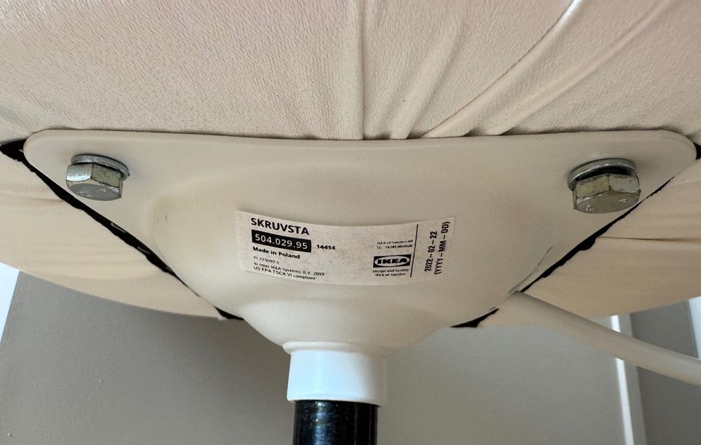 Białe krzesło obrotowe w super stanie SKRUVSTA IKEA
