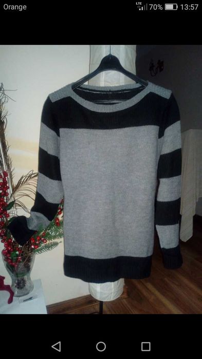 Sweter damski czarno-szary rozmiar XL