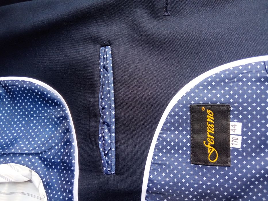 Garnitur Ferrano granatowy 170/44