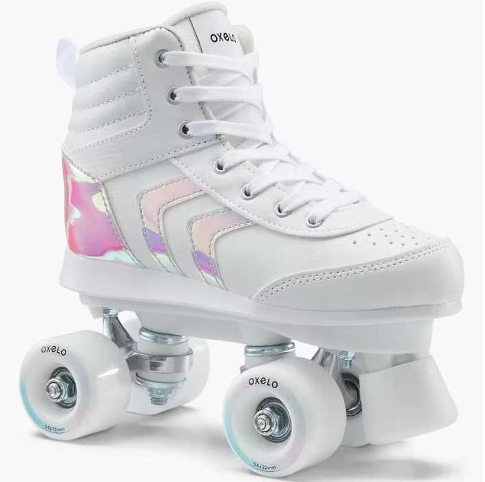 Patins de 4 Rodas QUAD 100 Brancos (tamanho 31)