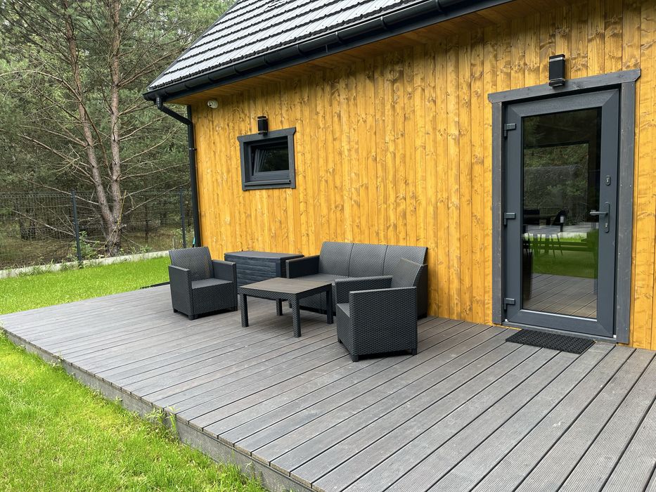 Domek do wynajęcia zalew Ostrowy balia sauna cisza Dom na krańcu lasu