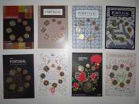 Carteira moedas euros Portugal Fdc 2007, 08, 09, 10, 11, 12, 12, 2015