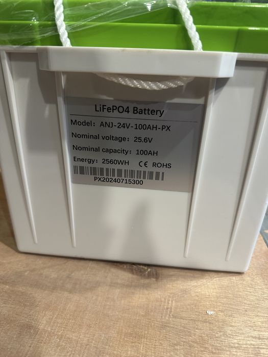 Акумуляторна батарея ANENJI 24V 100AH ​​LiFePO4 з bluetooth