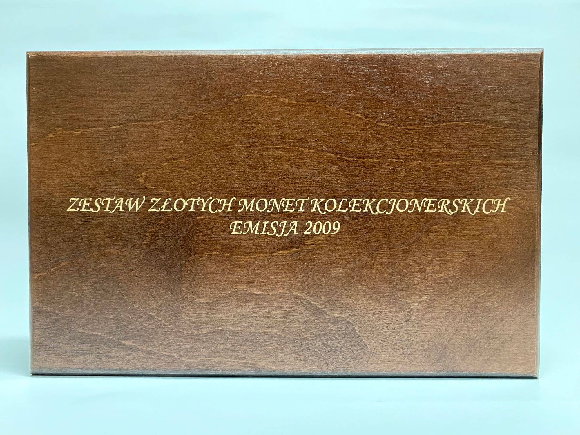 Pudełko kaseta na komplet ZŁOTYCH monet NBP z roku 2009