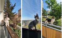 Siatka na balkon okno taras dla kota Kolce na ptaki Sprzątanie balkonu